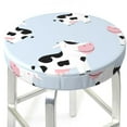 thumbnail image 3 of Daiia Cute Farm Cow Stool Covers Round,Round Bar Stool Covers Waterproof Bar Chair Covers Washable Stool Cushion Slipcover for 12-14 Inch Chair-13 inch, 3 of 7
