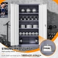 thumbnail image 5 of INTERGREAT Metal Garage Storage Cabinet, Black Lockable File Cabinet with 2 Doors and 4 Adjustable Shelves, Tall Steel Tool Cabinets for Office, Home, Garage, School, Gym, 5 of 17