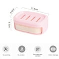 thumbnail image 2 of Suction Cup Wall Mounted Drain Soap Box - Soap box with sponge cleaning, 2 of 6