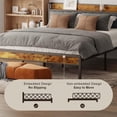 thumbnail image 3 of Lofka Queen Bed Frame with Storage Headboard, 11" Under Bed Storage Space, 1000lb Heavy Duty Metal Frame, Noise-Free Design, Easy Assembly, Fits 8-12" Mattress, Black, 3 of 9
