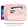 thumbnail image 6 of Finpac 12.9-13 Inch Tablet Laptop Sleeve Case, Travel Messenger Briefcase Shoulder Bag for MacBook Pro 14, iPad Pro 12.9 2018-2022, MacBook Air 13 2018-2022, MacBook Pro 13 2016-2022, Light Pink, 6 of 9