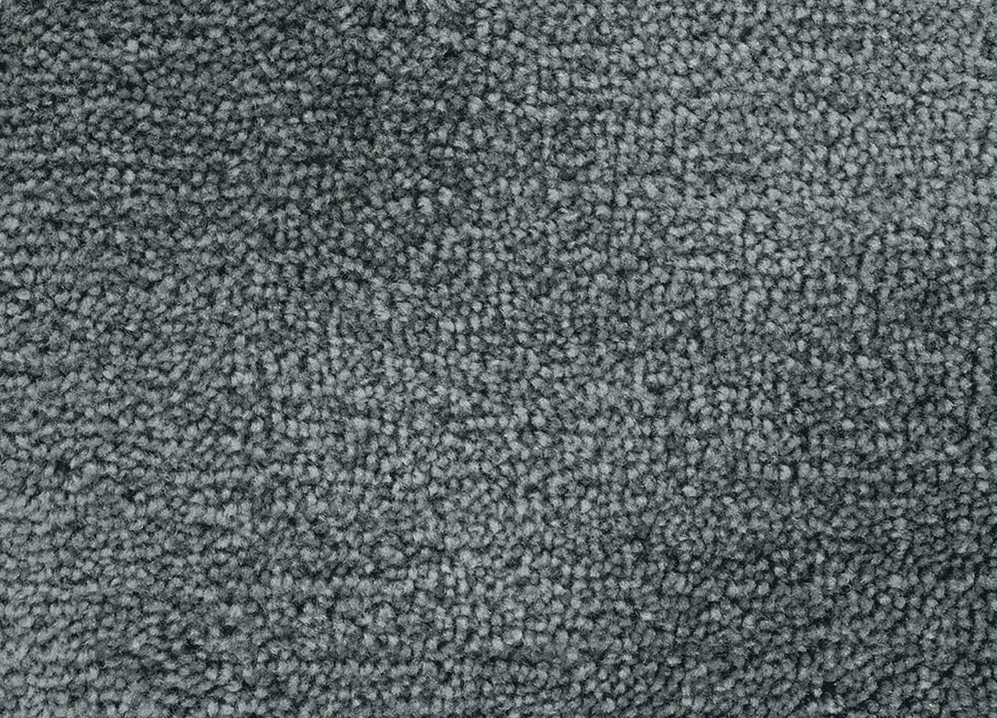 Garland Rug Traditional Washable Bath Rug Set, 3 Piece Set (21"x34" Bath Rug, Contour Rug, & Toilet Lid) Dark Gray