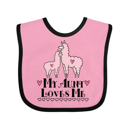 

Inktastic Llama Aunt Loves Me Girls Gift Baby Girl Bib