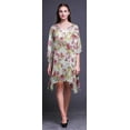 thumbnail image 2 of Bimba Kaftan Court de Plage pour Femmes en Aquarelle, Tenue de Plage, Couvre-Maillot de Bikini, Robe Midi - 4X-5X, 2 of 5
