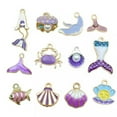 thumbnail image 5 of U8MO 10X Purple Ocean Scallop Shell Conch Starfish Charms Pendants for Jewelry Making-Mix 12pcs, 5 of 5