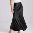 thumbnail image 2 of Kaemgyyd Wedding Guest Skirt for Women Silk Elegant High Waist Maxi Skirts Cocktail Party Work Office Flowy Satin Skirts, 2 of 7