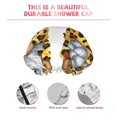thumbnail image 3 of Kdxio Leopard Gnomes Print Shower Cap for Women,Elastic and Reusable,Double Waterproof Layers Bathing Hat, 3 of 6