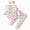 Q066-White, variant on NOLDARES Newborn Baby Girl Clothes Infant Girls Floral Love Heart Printed Romper and Ruffle Pants Sets 4pcs Winter Fall Outfits(Q066-Wine)