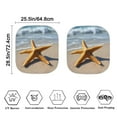 thumbnail image 4 of KUIFORTI 2 Piece Car Windshield Sun Shade, Beach Starfish Sunshades Blocks UV Rays Foldable Keep Your Vehicle Cool, Sun Visor for Car Sedans SUV Truck Van, 4 of 5
