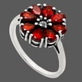 thumbnail image 2 of Hessonite Garnet & Moissanite 925 Sterling Silver Ring s.7 Jewelry R-1031 AGR1025_B_7, 2 of 6