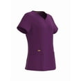 thumbnail image 3 of Women's 4 Way STRETCH Sweat Heart Neck Top with Zipper Cargo Scrub Pants, 3 of 9