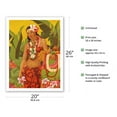 thumbnail image 2 of Lei Vendor - Hawaiian Girl Flower Basket - Shangri-La Restaurant - Vintage Menu Cover by J. Maybra c.1950s - Fine Art Matte Paper Print (Unframed) 20x26in, 2 of 4
