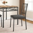 thumbnail image 3 of Dining Table Set for 4, Retro Brown Kitchen Table and Chairs, 5 Piece Rectangular Wood Table Set for Small Spaces, Apartments, 3 of 13