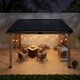 thumbnail image 3 of Mondawe 10 x 12 FT Cedar Wood Gazebo with Metal Hardtop, Large Outdoor Grill Canopy with Sloped Roof, Heavy Duty Pergola for Patio, Backyard, Garden, 3 of 13