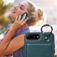 thumbnail image 5 of Nalacover for iPhone 8 Plus/7 Plus Wallet Case with Card Slots & Metal Finger Ring, Durable PU Leather Back Double Magnetic Botton Flip Kickstand Purse Shockproof Phone Case,Green, 5 of 10