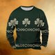 thumbnail image 3 of Tops para Mujeres de Moda Otoño Día de San Patricio Impreso Suelto Cuello Redondo Manga Larga Suéter, 3 of 3