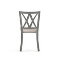 thumbnail image 4 of Amisco Washington Dining Chair - Cream Faux Leather / Metallic Grey Metal, 4 of 9
