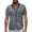Gray, variant on Summer Men's Casual Shirt Short Sleeve Breathable Linen Beach Shirts Male Solid Chic Double Pockets Turn Down Collar Blouse