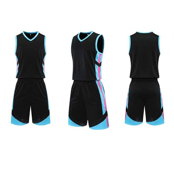 Crunowin Boys & Girls Athletic Outfit Sets Sleeveless Top Elastic Waistband Shorts Breathable Quick-Dry Soccer Sets Black Size 3XS