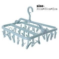 thumbnail image 2 of Clothes Drying Hanger with 32 Clips, Foldable Hanging Drying Rack for Clothes Underwear Socks, 2 of 7