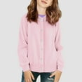thumbnail image 2 of kamemir Girls Solid Cardigan(Pink,8-9 Years), 2 of 4