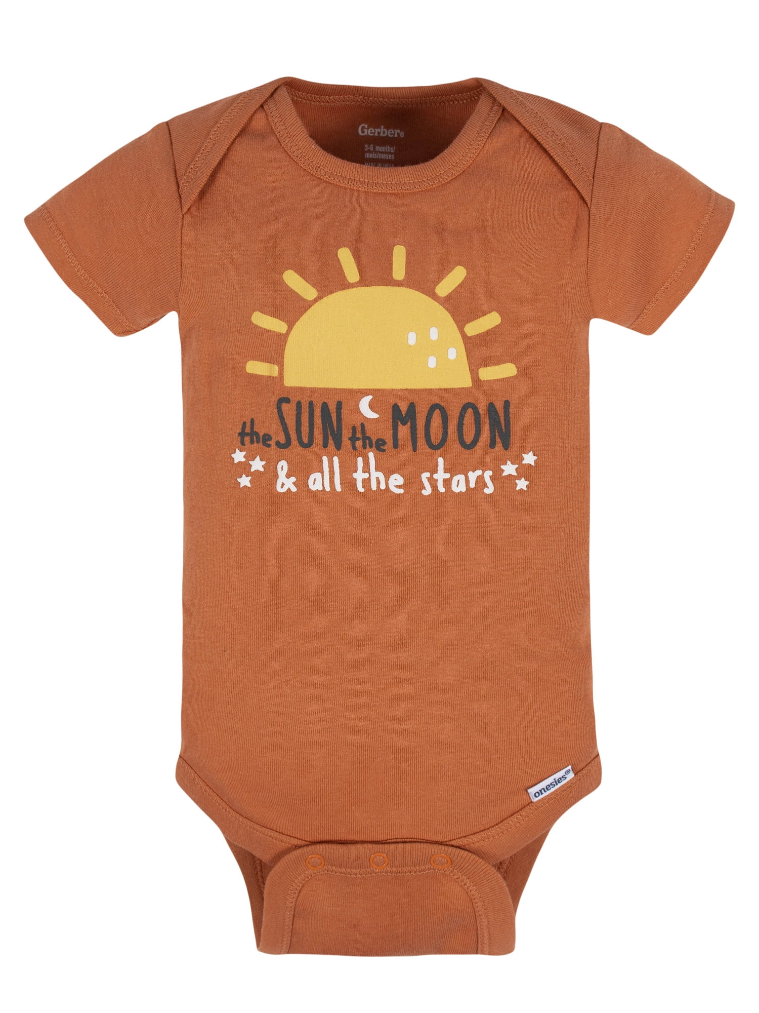 Gerber Baby Boy or Girl Gender Neutral Short Sleeves Onesies Bodysuits, 8-Pack (Newborn - 12 Months)