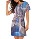 thumbnail image 2 of Easygdp Majestic Fantasy Castle Camisón de manga corta para mujer, informal, estampado, 2 of 6
