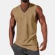 thumbnail image 1 of pstuiky Camisetas sin mangas para hombre, Blusa deportiva sin mangas con cuello alto y estampado liso a la moda informal para hombre Tops elegantes para mujer xxl, 1 of 6