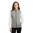 thumbnail image 2 of Port Authority Female Mock Neck Vest Grey Heather X-Large, 2 of 3