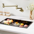 thumbnail image 4 of Kitchen Pot Filler Faucet Wall Mount,Brass Folding Stretchable with Double Joint Swing Arm Single Hole Two Handles, 4 of 10