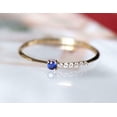 thumbnail image 5 of HeartsAndYou 0.6ct Natural Sapphire Diamond Engagement Ring Minimalist 14k SOLID Yellow Gold, 5 of 9