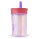thumbnail image 1 of Botella de agua Owala Kids de plástico sin BPA, 450 ml, rosa y morado, 1 of 5
