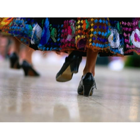 Traditional Dancing (Traditional Mexican Dancing During Celebrations for Cinco De Mayo, Los Angeles, California, USA Print Wall Art By Ray)
