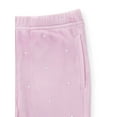 thumbnail image 3 of Wonder Nation Toddler Girls Embellished Velour Sweatshirt and Flare Pants Set, 2-Piece, Sizes 12M-5T, 3 of 5