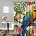 thumbnail image 2 of JRXY Tropical Birds Parrots Flowers Leaves Waterproof Shower Curtain for Bathroom Decoration 60x72, 2 of 7