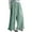 01 Green, variant on Fewfanhot Work Pants Women Wide Leg Ruffled Hem Elastic Waist Lounge Cord Pants with Pockets