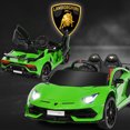 thumbnail image 4 of Costway 12V Kids Ride On Car Licensed Lamborghini SVJ RC w/ Trunk & Music Green, 4 of 10