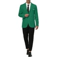 thumbnail image 2 of INSPIRE CHIC Men's Coat Slim Fit Blazer Single Breasted One Button Formal Coat S Green, 2 of 7