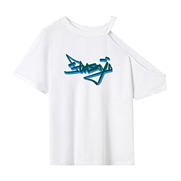 Camiseta de verano para mujer Fernando con cuello redondo poliéster