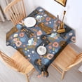 thumbnail image 2 of Dachshund and Flower Square Tablecloth,Waterproof Square Table Cover,Wipeable Spillproof Washable Table Cover for Home Kitchen Party Decor 42"X42"(107x107cm), 2 of 6