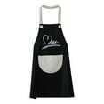 thumbnail image 2 of EUDIDV Aprons for Women With Pockets Apron Kitchen New PVC Household Sleeveless Ant-fouling Work Clothes Men And Women Fashion Cute Wateroof Overalls plus Size Pinafore Apron Pinafore Aprons for Women, 2 of 2