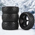 thumbnail image 1 of Neumáticos de goma RC 1/10 12mm Hex Hubs Inserciones de espuma Ruedas de coche RC Off Road Buggy Car, 1 of 8