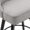 thumbnail image 5 of Dycanpo 26" Swivel Counter Height Bar Stools Set of 2 with Back Linen Fabric for Home Kitchen, Gray, 5 of 12