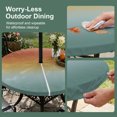 thumbnail image 5 of Round Outdoor Tablecloth with Umbrella Hole and Zipper, Burnt Orange Teal Ombre Tablecloth with Elastic Waterproof, Modern Gradient Abstract Art Patio Table Covers for 31" - 35" Picnic Pool Tables, 5 of 9