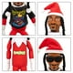 thumbnail image 3 of Snoop on The Stoop Snoop Dogg Muñeco de peluche de elfo navideño para amantes del hip hop (rojo), 3 of 8