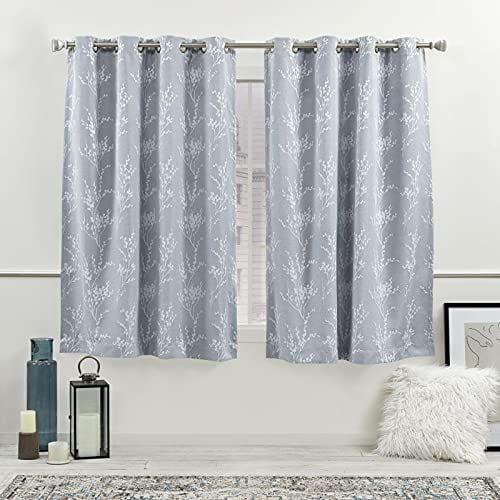 Nicole Miller Turion Fl Room Darkening Blackout Grommet Top Curtain Panel Pair 52x63 Chambray Blue Com Nicole Miller Turion Fl Room Darkening Blackout Grommet Top Curtain Panel Pair 52 X63 Chambray Blue, Nicole Miller Curtains Pink