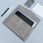 Wzzjkit Computer Bag, Document Bag Waterproof Storage Bag Large Capacity Double Layer Document Bag Laptop Leather Protective Cover, Laptop Case