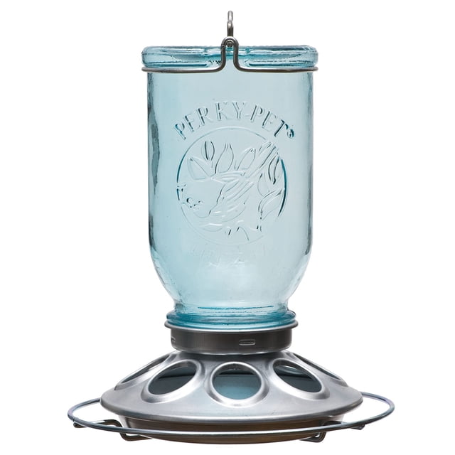 Alimentador de Pájaros Perky-Pet Tarro Mason con Capacidad para 1 lb de Semillas