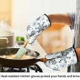 thumbnail image 4 of Cute Oven Mitts,Blue Christmas Snowflake Pattern Oven Mitt 2-Pack Set,Kitchen Gloves for Oven,Heat Resistant Oven Mitts 7.7"x12", 4 of 7