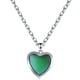thumbnail image 5 of Collar con cadena de acero inoxidable con forma de corazón y foto de amor, con diseño de nicho de lujo, ligero y combinable para mujer, con cambio de color sensible a la temperatura, 5 of 5